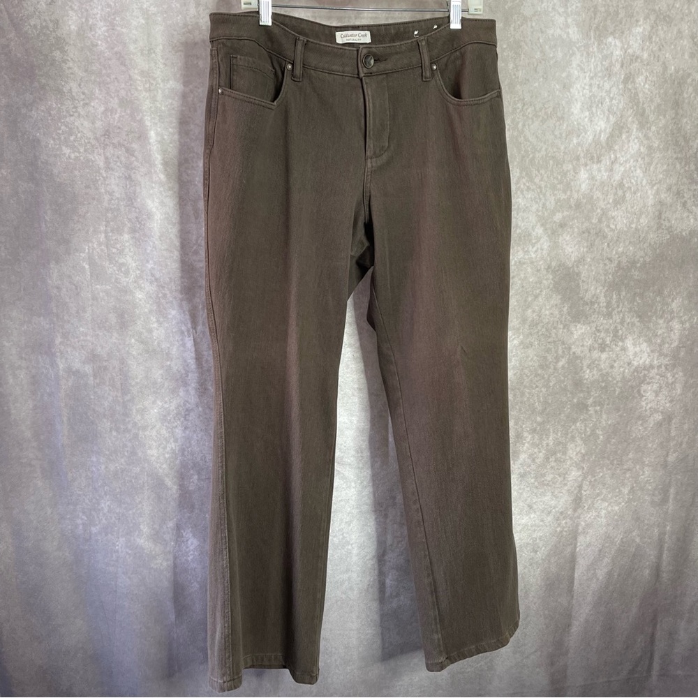 ColdWater Creek Chocolate Brown Natural Fit Stretch 5-Pocket Jeans Size 16 P